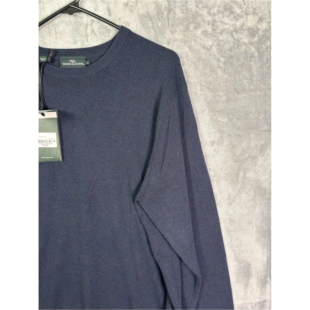 NWT Rodd & Gunn Navy Men’s Cashmere Wool Blend Sweater Size Large
